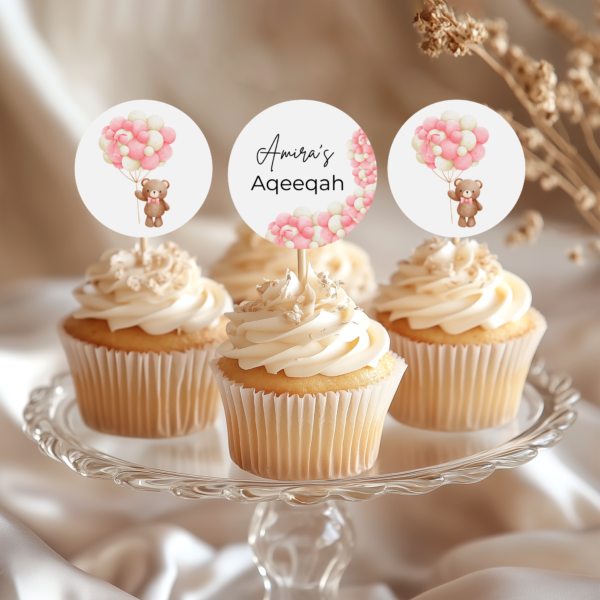 aqeeqah decoration ideas Printable Decorations And Invitations Custom Aqeeqah Signs Favor Tags Mobile Invite Water Bottle Labels Pdf File - Image 10