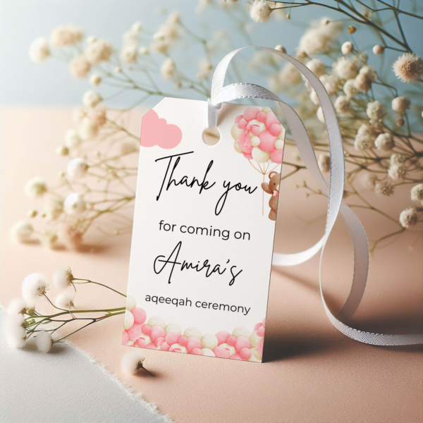 aqeeqah decoration ideas Printable Decorations And Invitations Custom Aqeeqah Signs Favor Tags Mobile Invite Water Bottle Labels Pdf File - Image 7