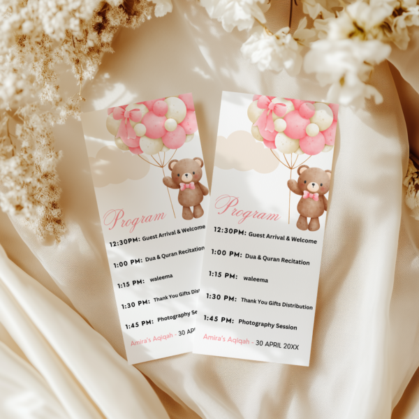 aqeeqah decoration ideas Printable Decorations And Invitations Custom Aqeeqah Signs Favor Tags Mobile Invite Water Bottle Labels Pdf File - Image 9
