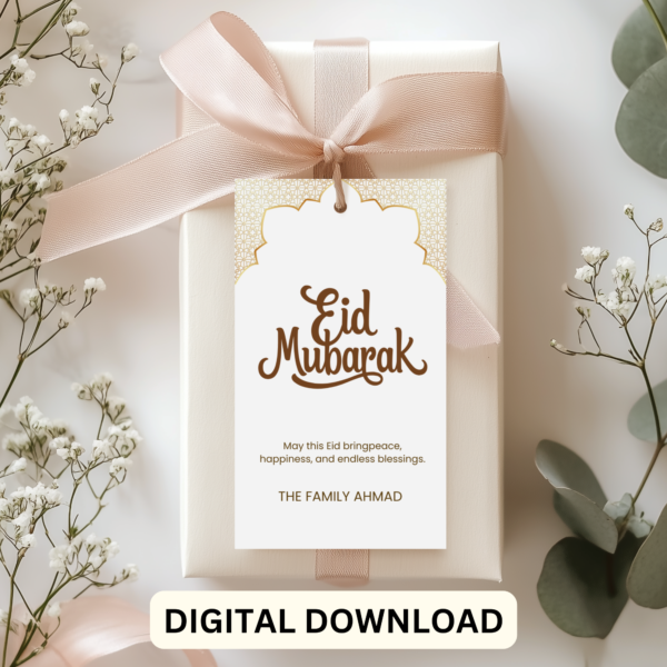Eid Mubarak Tags Ramadan And Eid Gift Tags Eid Mubarak Gift Tag Instant Download Editable Eid Tags - Image 4