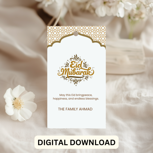 Eid Mubarak Tags Ramadan And Eid Gift Tags Eid Mubarak Gift Tag Instant Download Editable Eid Tags - Image 3