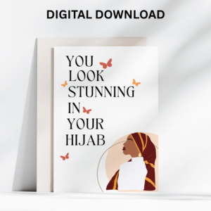 New Hijab Card Welcome to Islam Card – New Muslimah Hijab Printable | Digital Download Greeting Card