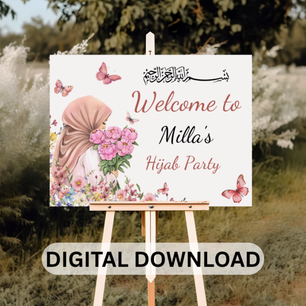 hijab welcome sign